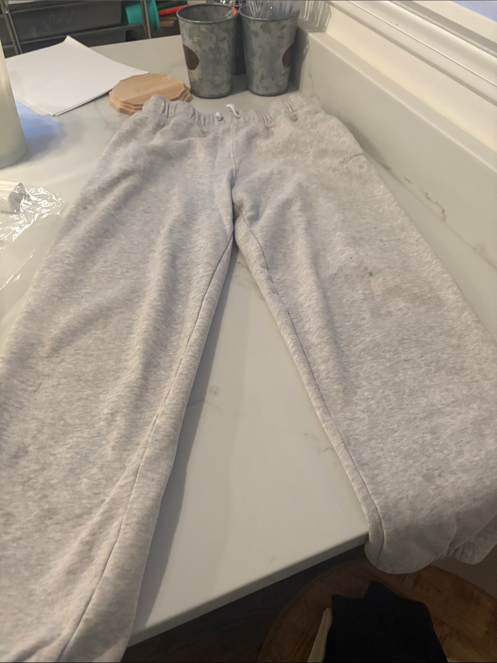 Abercrombie & Fitch Light Gray Kids Jogger Sweatpants
